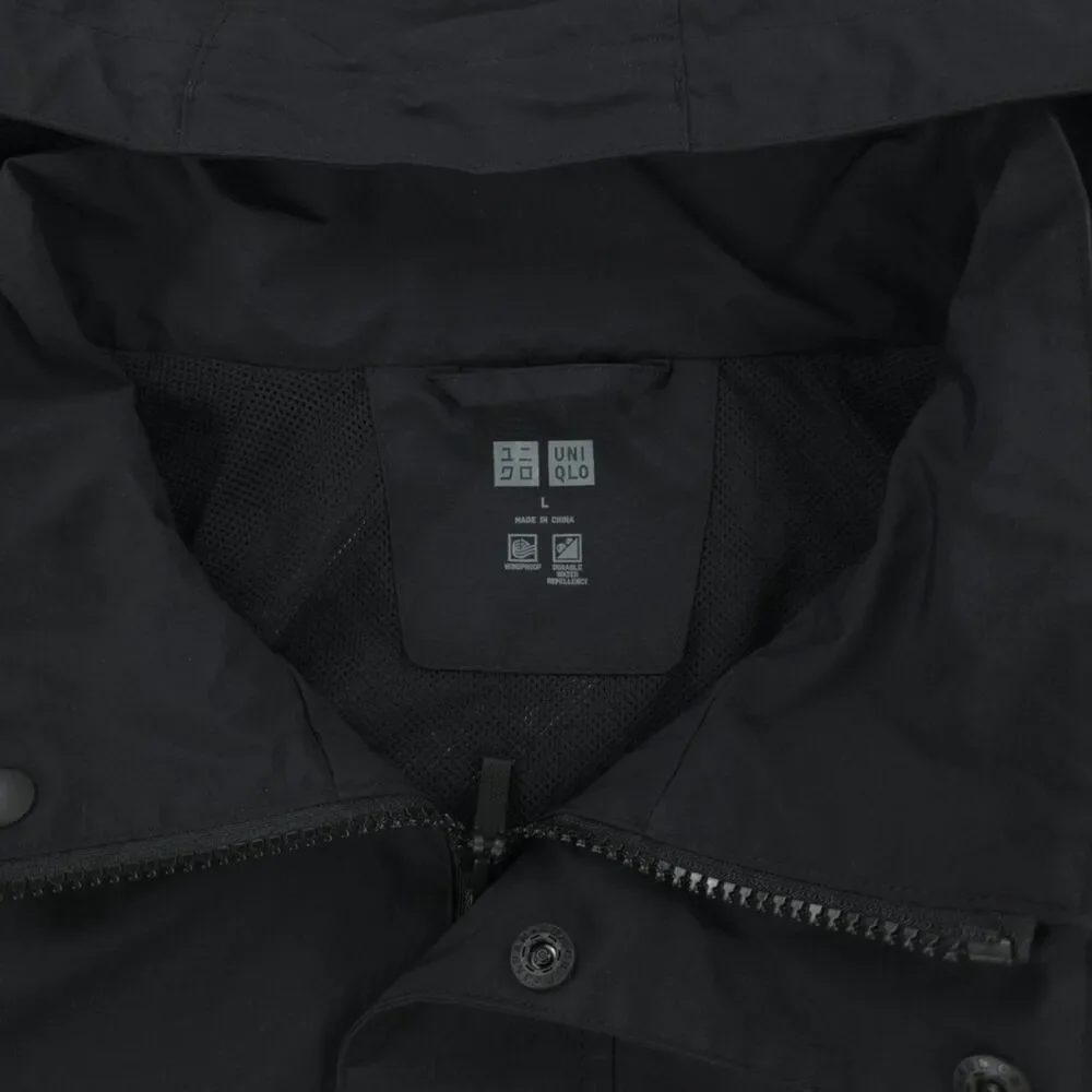 UNIQLO Windproof Stand Collar Blouson Soft Shell Hoodie Jacket Gorpcore Minimal - Picture 2 of 13